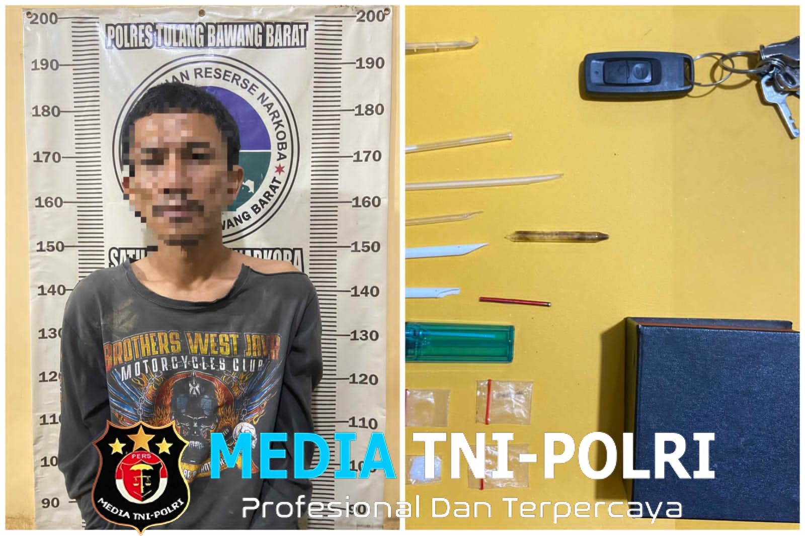 Kedapatan Miliki Sabu seorang Pria Dewasa Diringkus Sat Res Narkoba Polres Tulang Bawang Barat