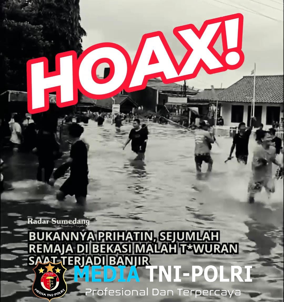 Seketaris RW, Warga dan Bhabinkamtibmas serta Babinsa Klarifikasi Adanya Isu “Bukannya prihatin, sejumlah remaja di Bekasi malah Tawuran Saat Banjir” di Graha Prima Tambun Selatan