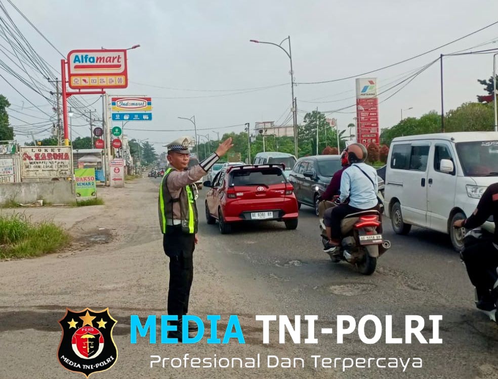 Ciptakan Rasa Aman di Jam Sibuk, Satlantas Polres Lampung Tengah Gelar Pam Rawan Pagi