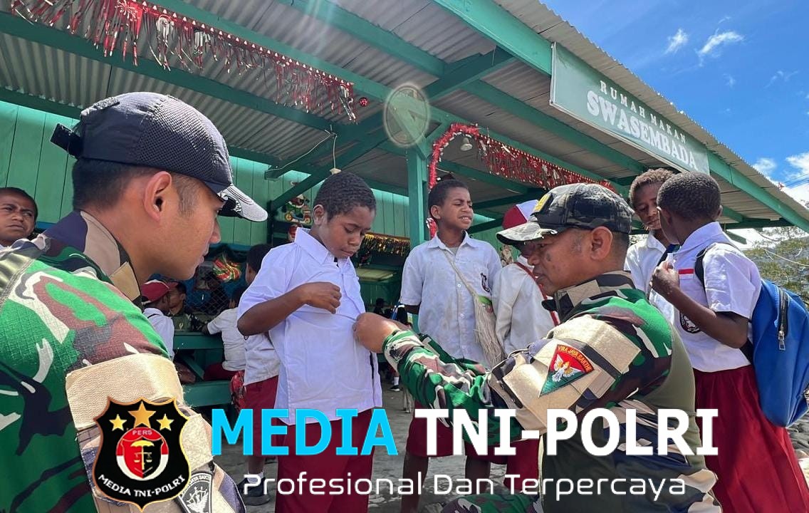 Warna-Warni Semangat Belajar Pos Kotis Satgas Yonif 751/VJS Gelar Lomba Mewarnai Berhadiah Seragam Sekolah Baru