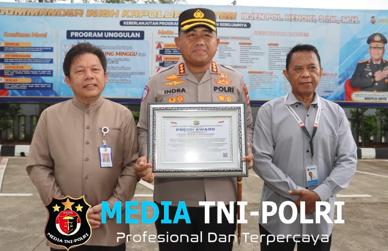 Terima Penghargaan Lemkapi, Kapolresta Tangerang Tegaskan Pelayanan Publik Harus Terus Ditingkatkan