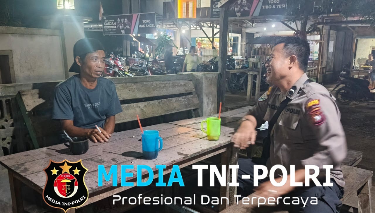 Pastikan Situasi Tetap Kondusif, Personel Subsektor Sompak Laksanakan Patroli Kamtibmas Malam Hari