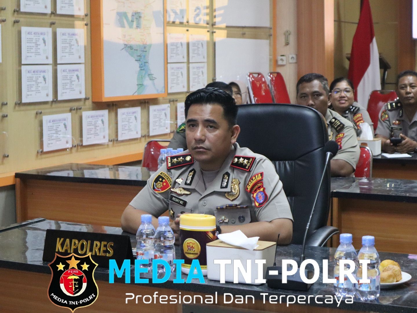 Polres Kotim Ikuti Zoom Meeting Optima lisasiPengelolaan PNBP Polri dan KesiapanPelaksanaan Audit