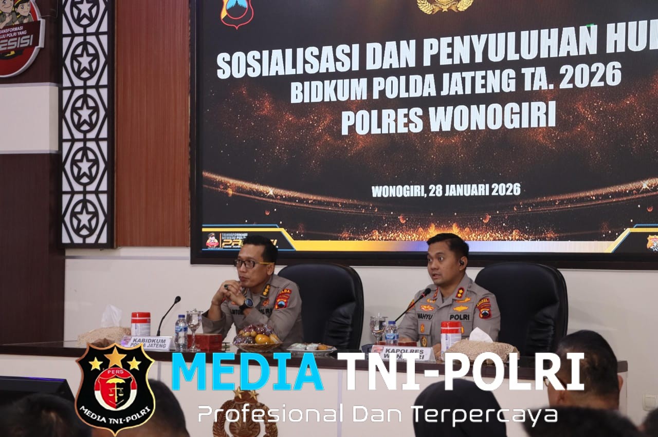 Bidkum Polda Jateng Sosialisasikan KUHP Baru di Polres Wonogiri, Tekankan Penegakan Hukum Humanis