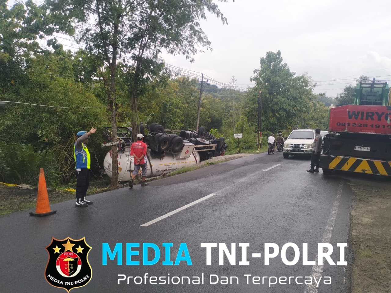 Kecelakaan Tunggal Truk Tangki Pertamina di Wonogiri, Polisi Pastikan Tak Ada Korban