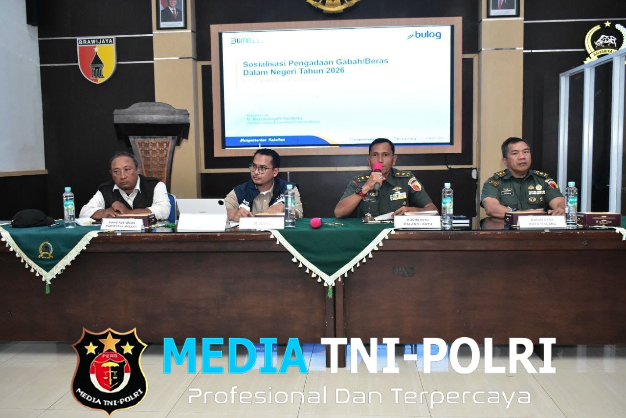 Perkuat Ketahanan Pangan, Kodim 0818 Malang-Batu Fasilitasi Sosialisasi Pengadaan Gabah/Beras Bulog 2026