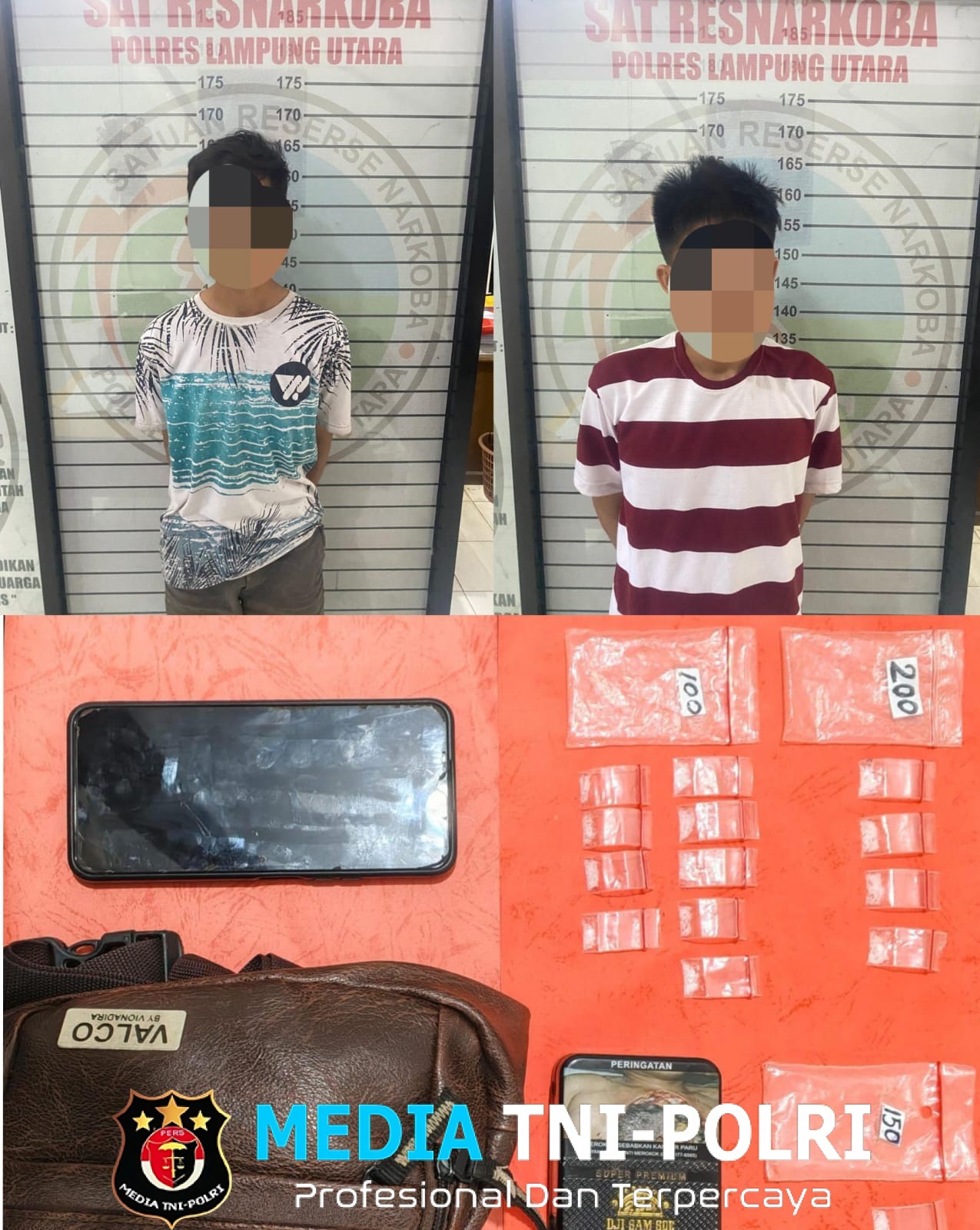Sat Narkoba Polres Lampung Utara Ungkap Kasus Narkotika, Dua Pelaku Diamankan di Kotabumi Udik