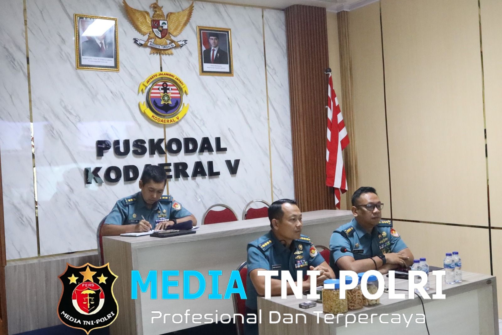 Koderal V dan Kotama TNI AL Diskusi Pembentukan Satsiber Bersama Pangkoarmada RI