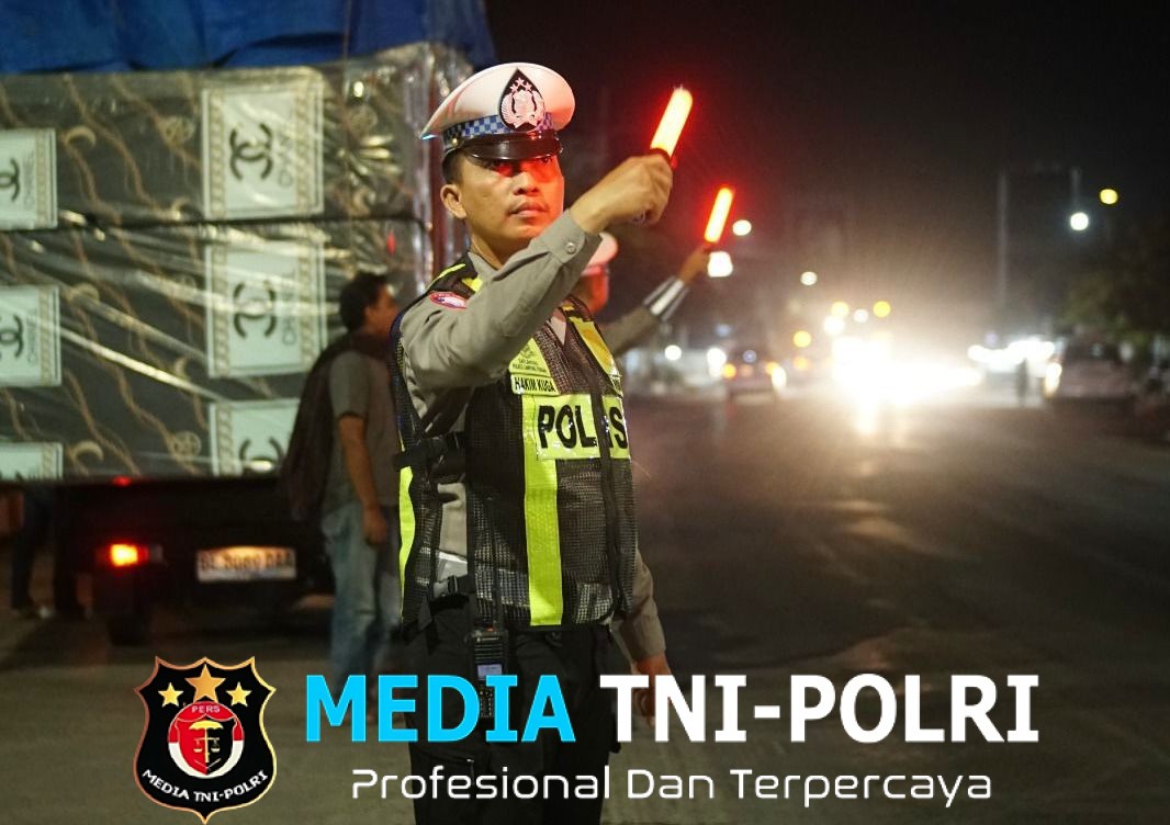 Satlantas Polres Lampung Tengah Intensifkan Blue Light Patrol di Titik Strategis
