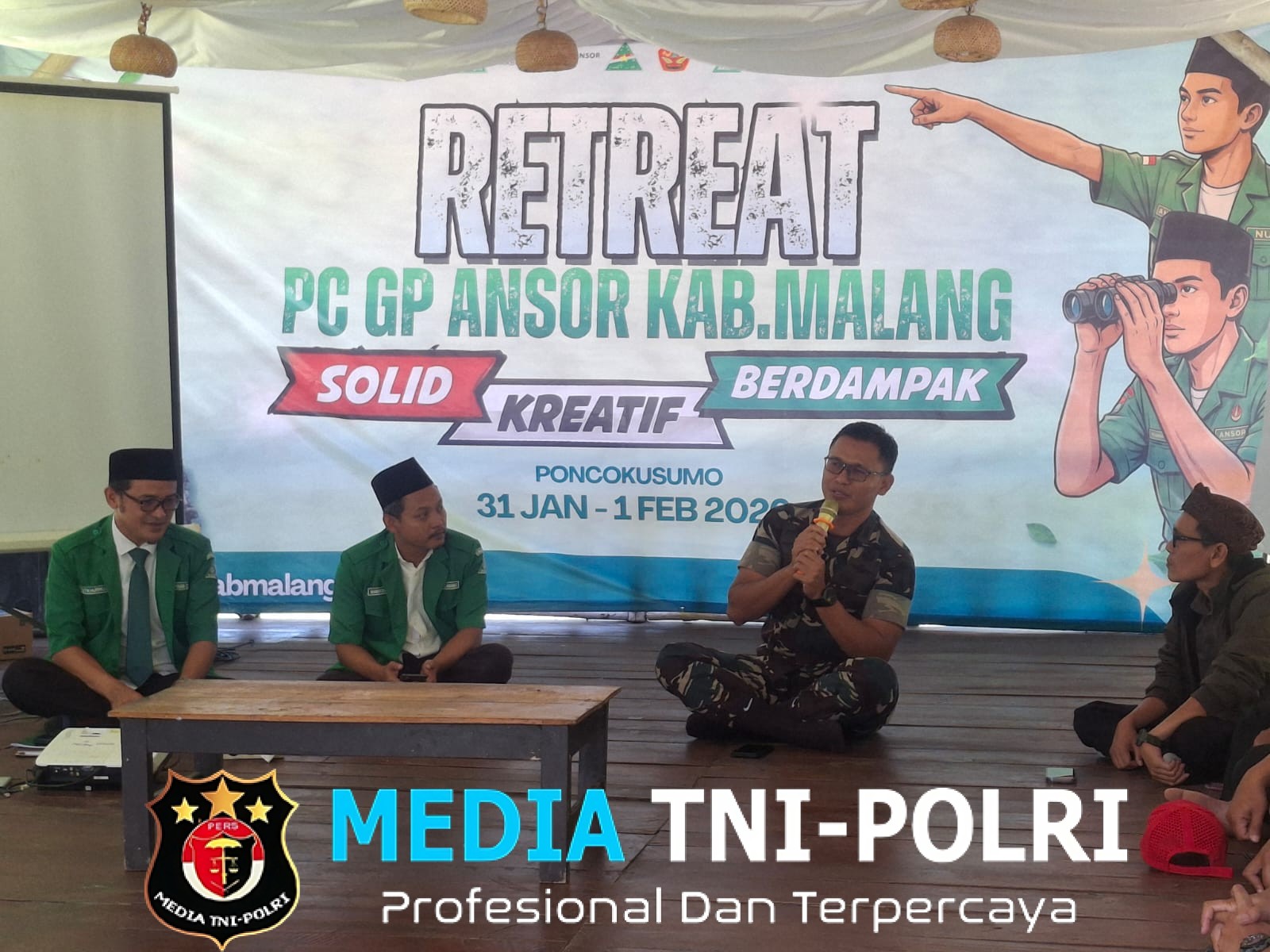 Dandim 0818/Malang-Batu Berikan Pembekalan Strategis pada Retreat Sespim PC GP Ansor Kabupaten Malang