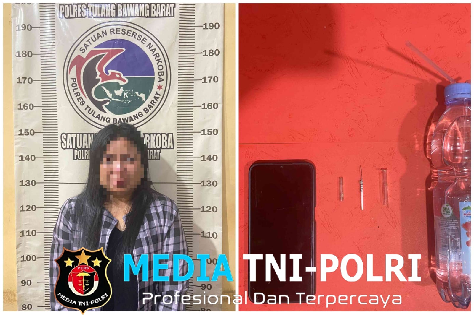Pengembangan Kasus, Satresnarkoba Polres Tulang Bawang Barat kembali berhasil Amankan Seorang Wanita Pengguna Narkoba