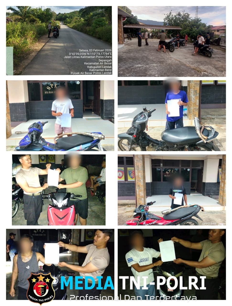 Aksi Balap Liar Resahkan Warga, Polsek Air Besar Bertindak Tegas di Jalan Raya Serimbu