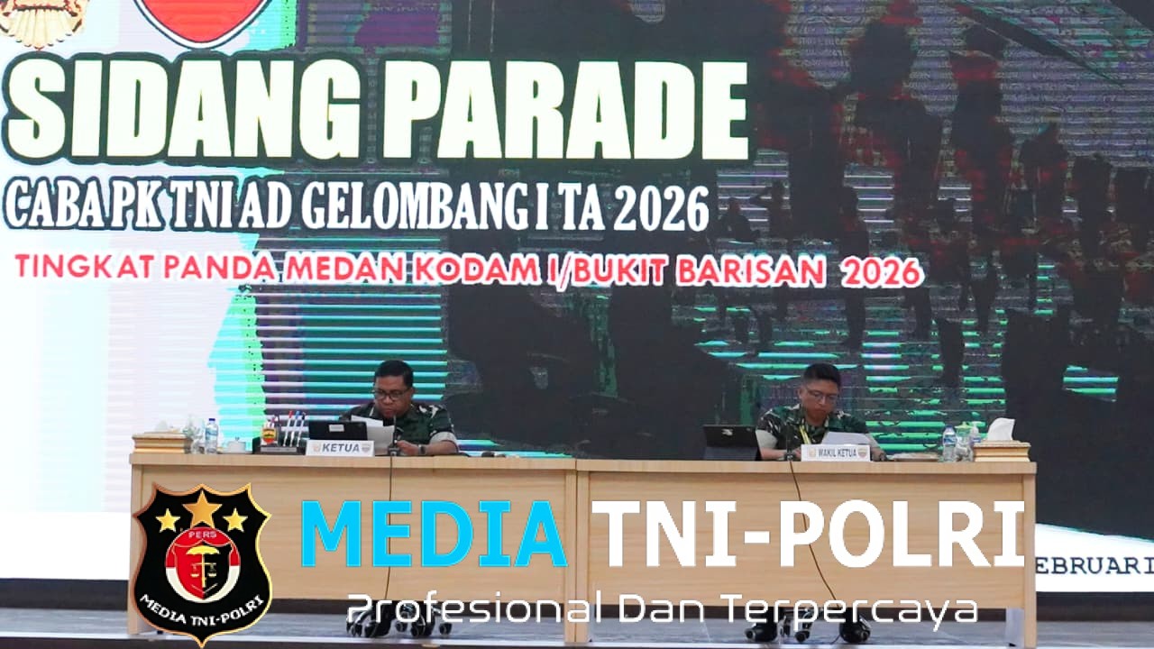 Kasdam I/BB Pimpin Sidang Parade Penerimaan Caba PK TNI AD Gelombang I TA 2026