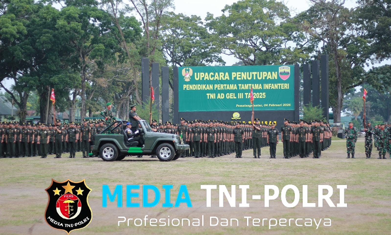 Kasdam I/BB Pimpin Upacara Penutupan Dikmata Infanteri TNI AD Gelombang III Tahun Anggaran 2025