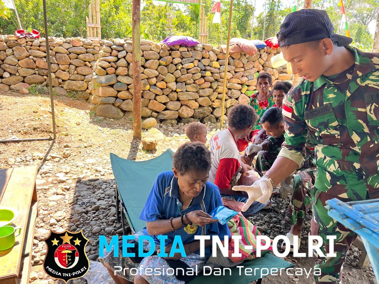 Pos Selal Satgas Yonif 751/VJS Gelar Pengobatan Gratis Warga Kampung Beringin–Kalomdol Merasa Sangat Terbantu