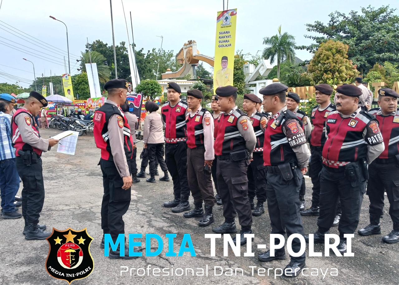 Pastikan Aman Kondusif, Polres Lampung Tengah Amankan Musda XI Partai Golkar di Nuwo Balak