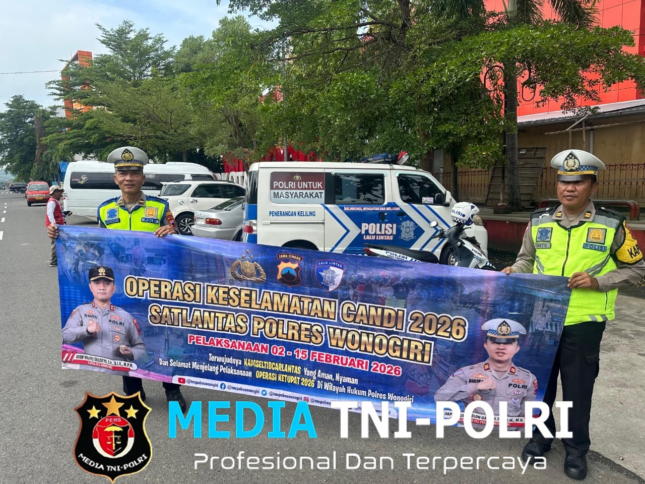 Sosialisasi Ops Keselamatan Candi 2026, Satlantas Polres Wonogiri Sasar Pasar Kota