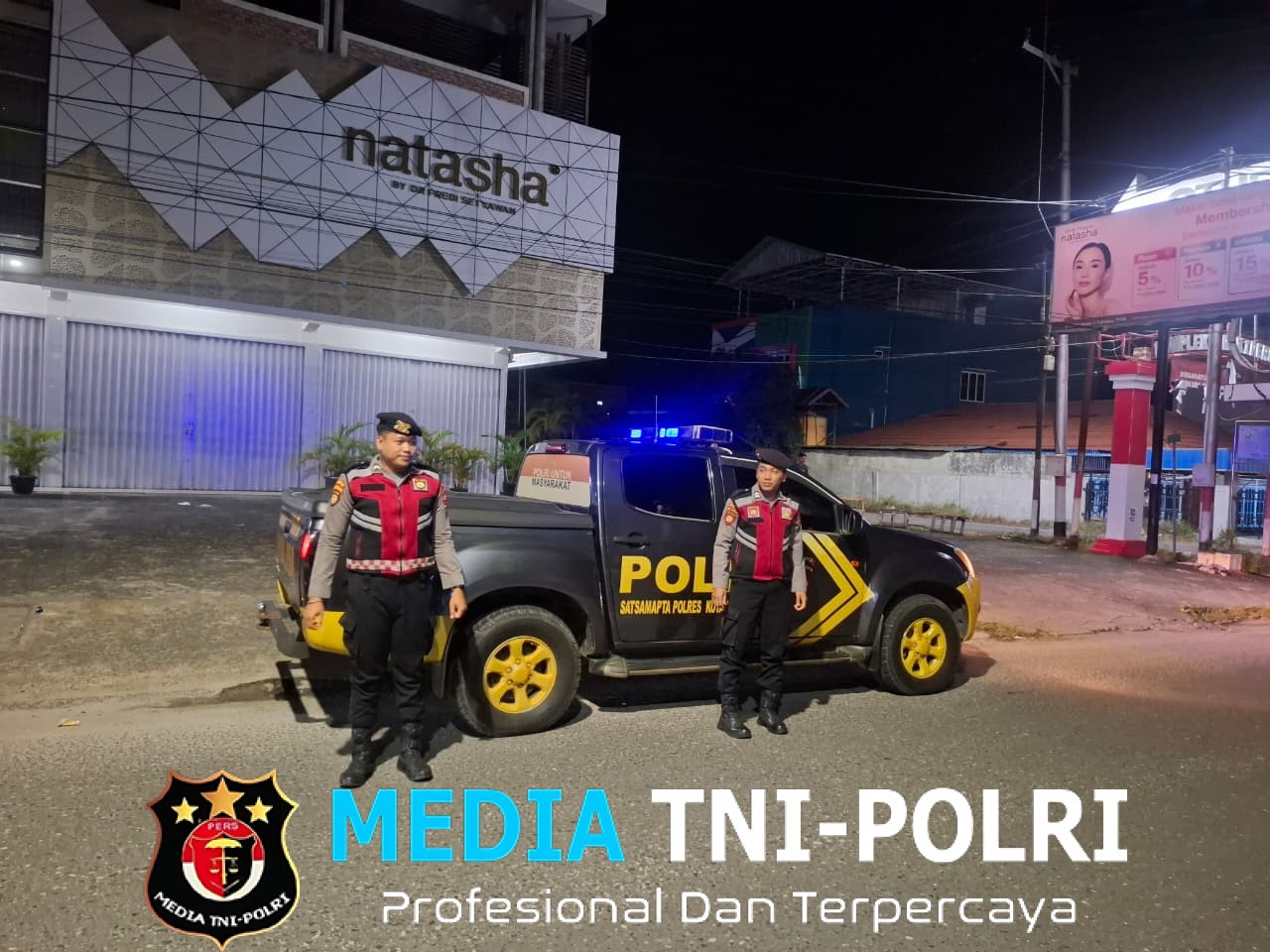 Sat Samapta Polres Kotim Gelar Patroli Presisi Reaksi Cepat, Laksanakan Blue Light Patrol Dalam Kota Sampit