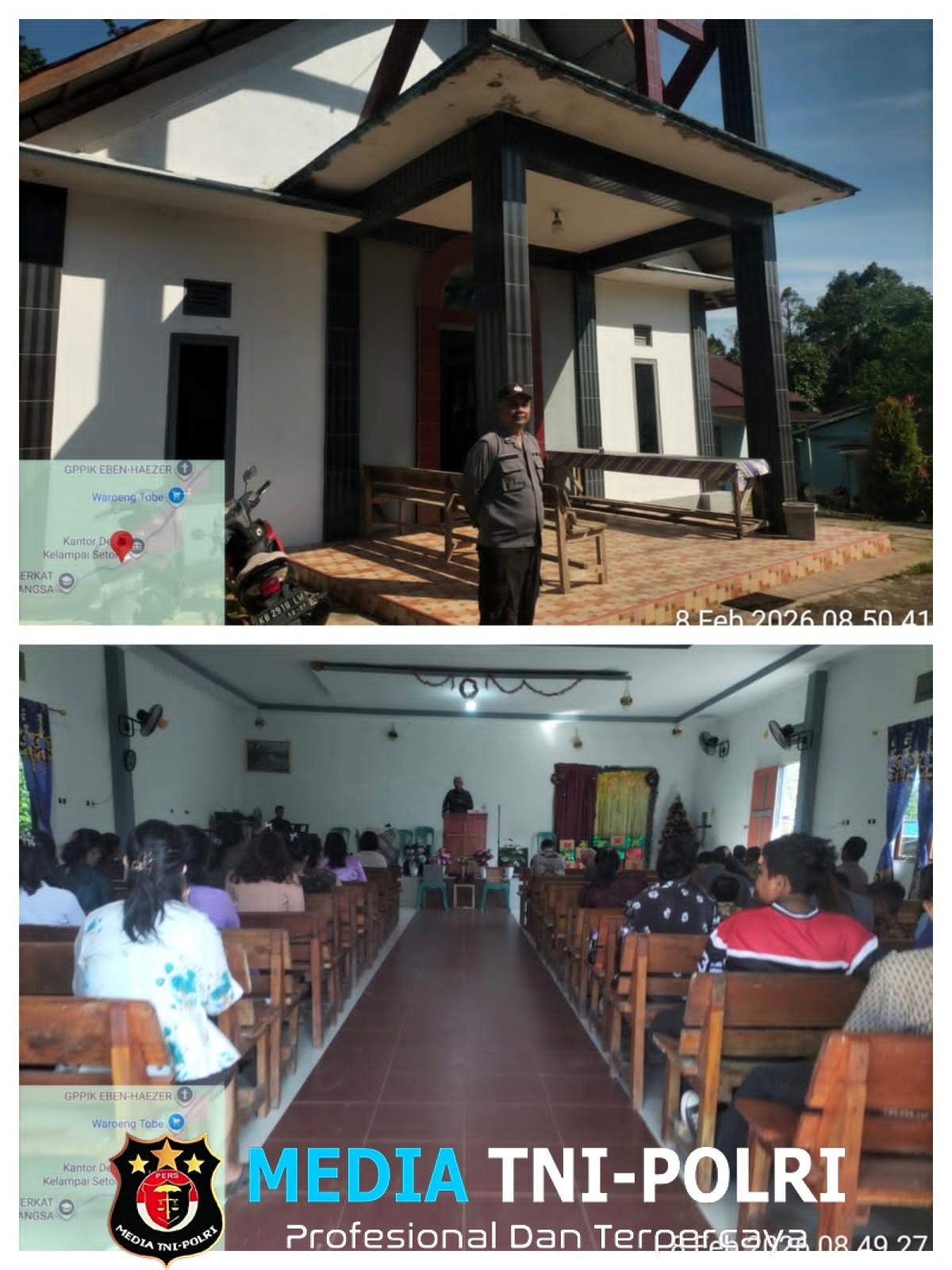 Cegah Curanmor, Polisi Hadir Amankan Ibadah Minggu di Gereja