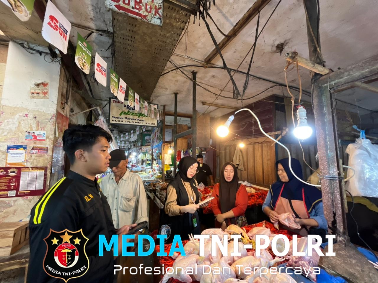 Pantau Pasar Bandar Jaya, Satgas Saber Pangan Temukan Harga Bahan Pokok Lampung Tengah Relatif Stabil