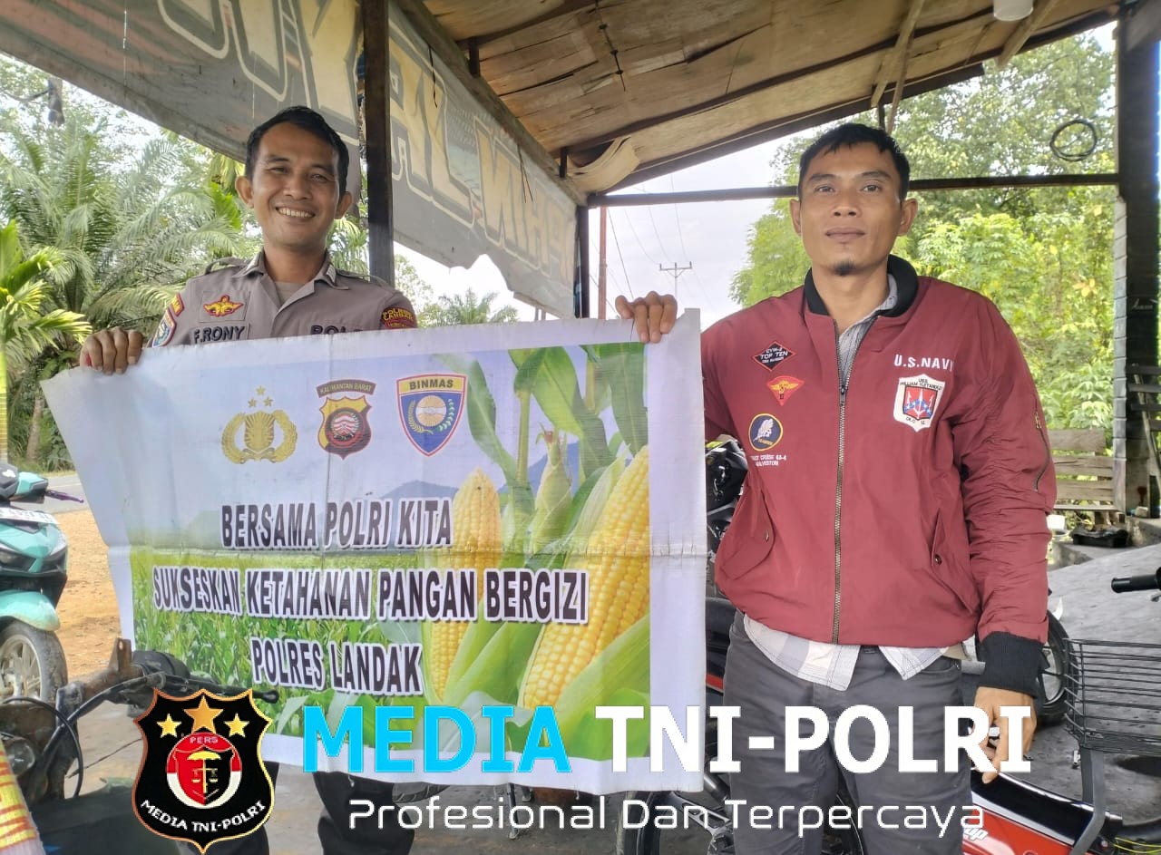 Polsek Menjalin Sampaikan Himbauan Dukungan Program Ketahanan Pangan Bergizi
