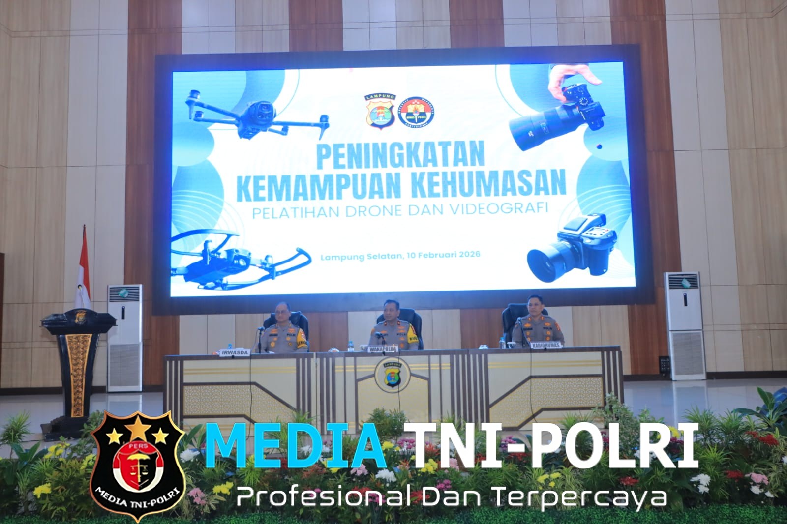 Tingkatkan Kemampuan, Personel Humas Polres Lampung Utara Ikuti Pelatihan Penggunaan Drone dan Videografi