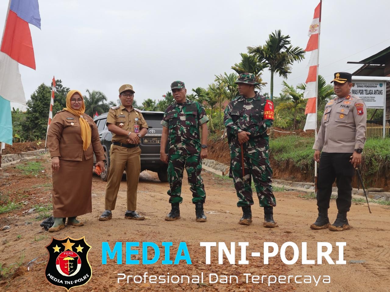 Kapolres Kotim Cek Lokasi TMMD, Pastikan Kegiatan Berjalan Lancar
