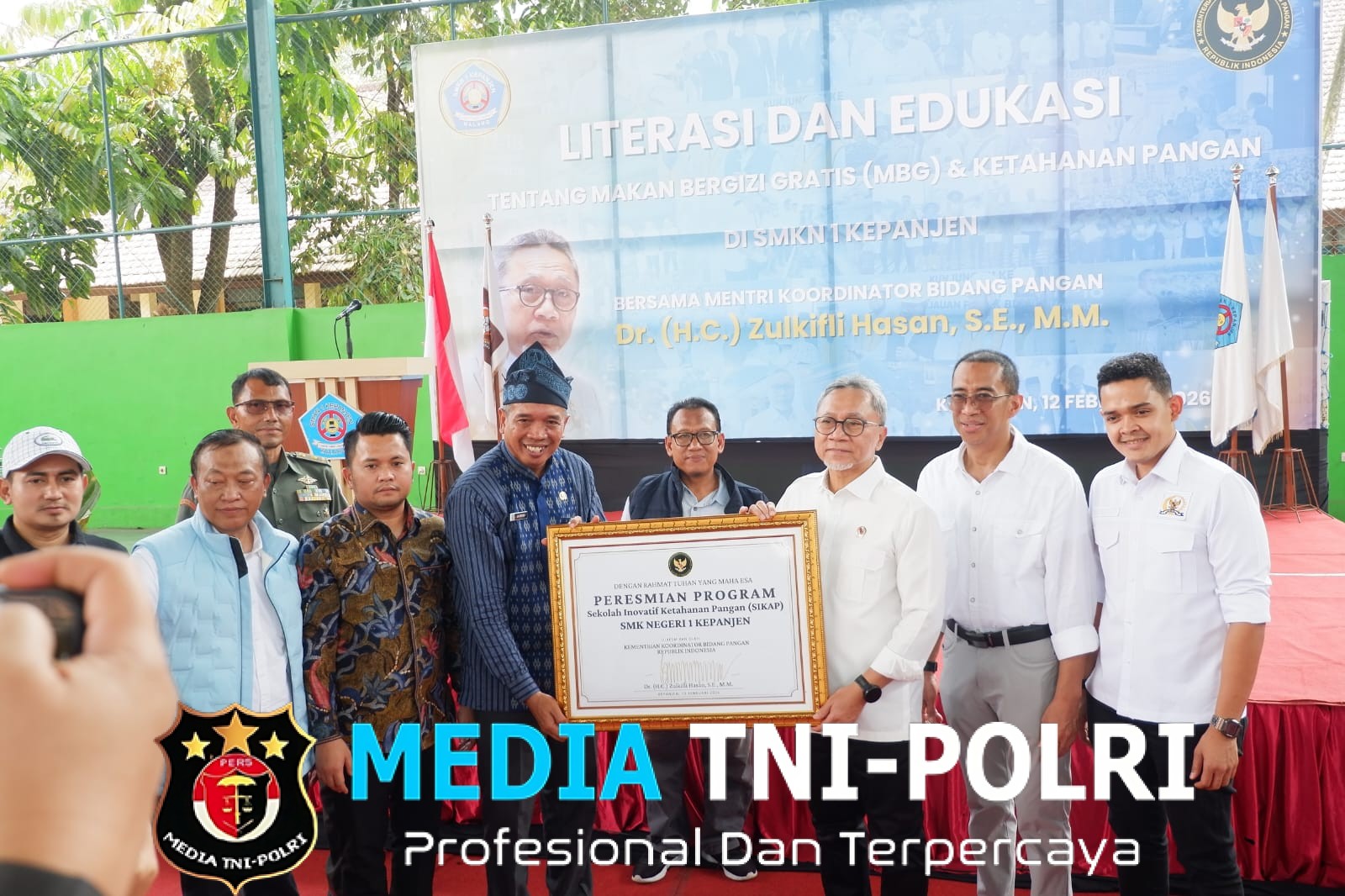 Wujudkan Generasi Sehat, Kasdim 0818 Kawal Peninjauan Program MBG oleh Menko Pangan di Kab. Malang