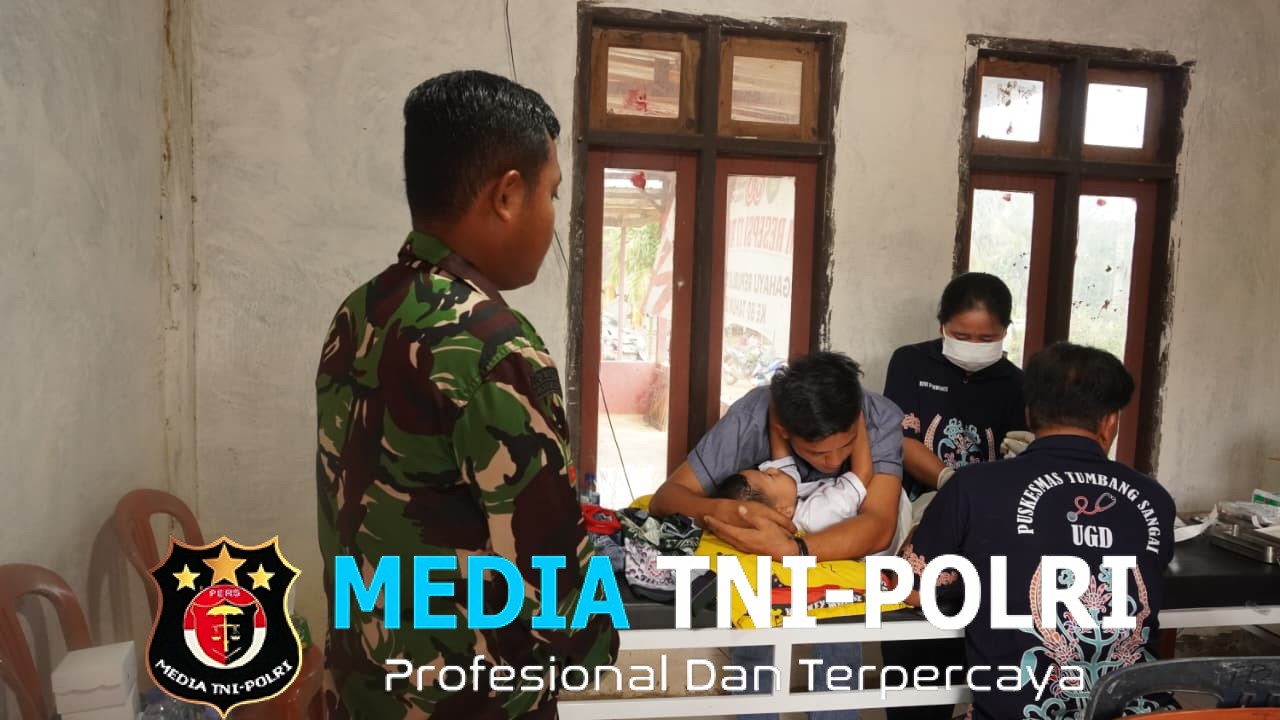 Satgas TMMD Reguler ke-127 Gelar Sunat Masal Di Kantor Kelurahan Tri Buana