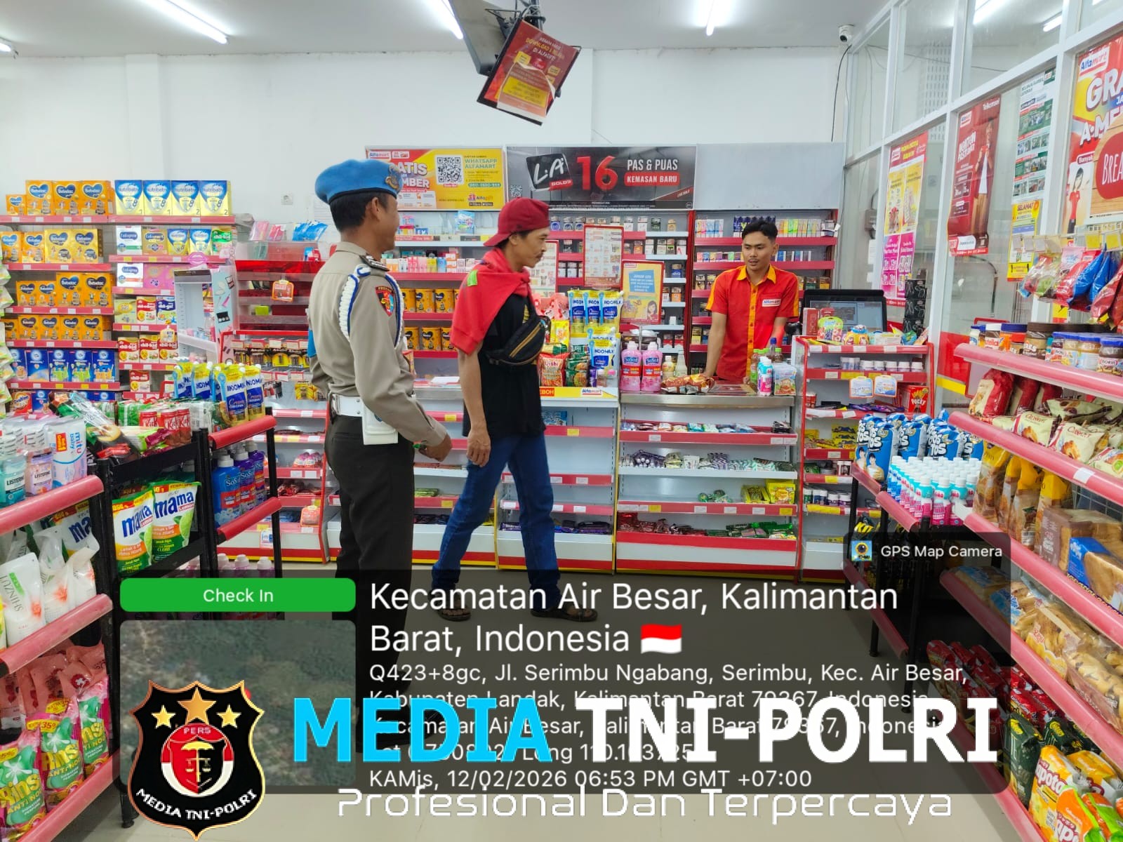 Cegah Gangguan Kamtibmas, Polsek Air Besar Intensifkan Patroli Malam