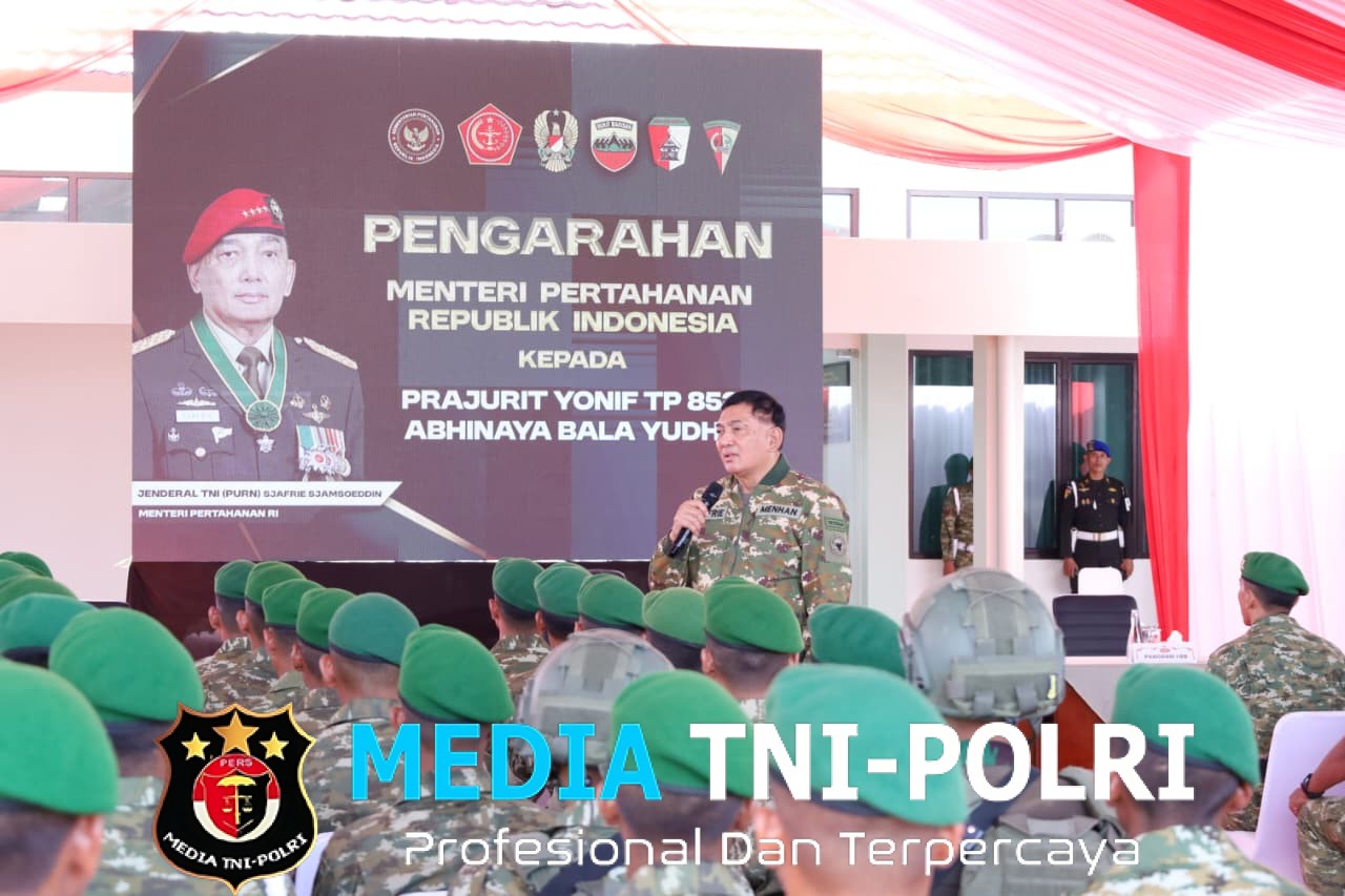Pangdam l/BB dampingi Menteri Pertahanan RI Tinjau Markas Yonif TP 852/ABY di Kabupaten Deli Serdang