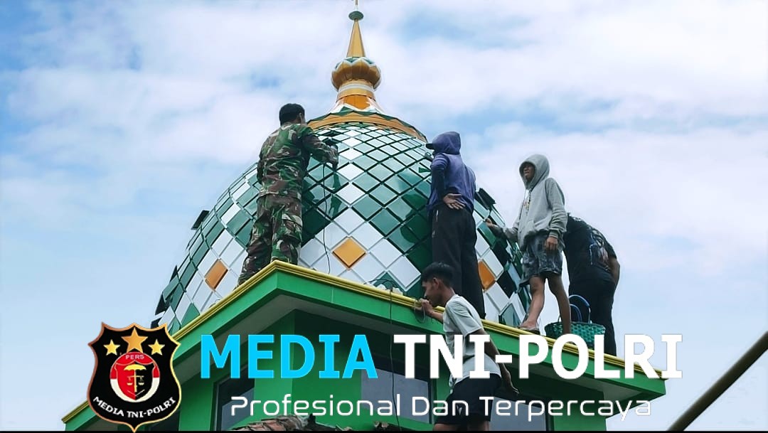Mushola Baitul Mukmin Kini Memiliki Kubah Berkat TMMD Reguler ke 127 Kodim 0728/Wonogiri