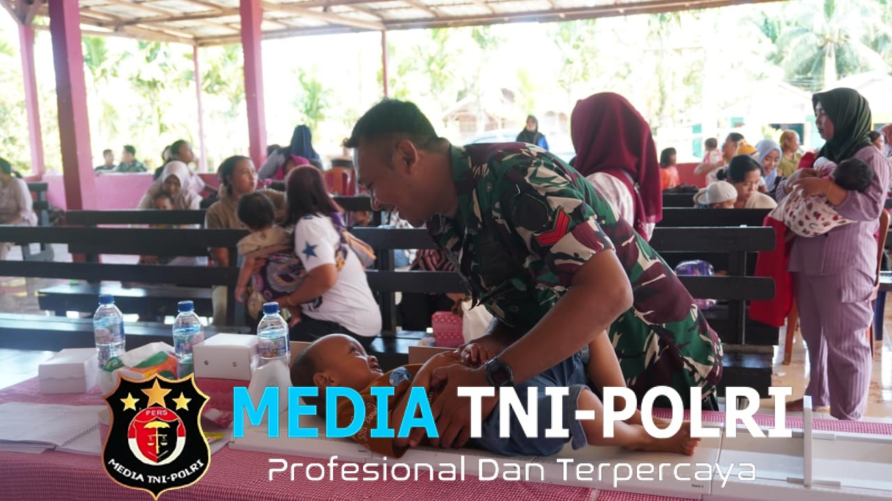 Peduli Kesehatan Ibu Hamil dan Bayi, Satgas TMMD Reguler ke-127 Gelar Posyandu