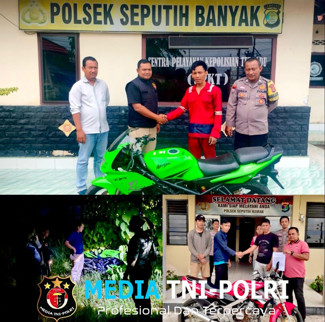 Viral di TikTok! Tiga Motor Digondol Maling di Seputih Banyak, Dua Berhasil Diamankan Polisi dan Warga
