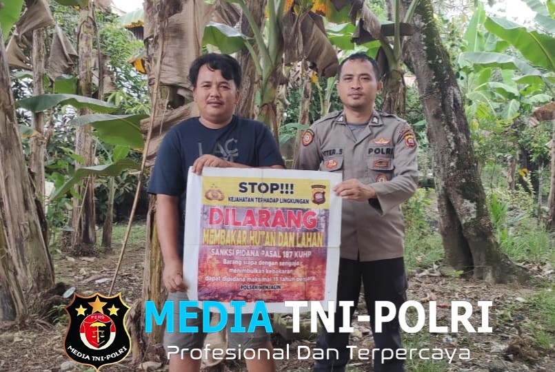 Personel Polsek Menjalin Gencarkan Patroli dan Himbauan Karhutla di Desa Menjalin