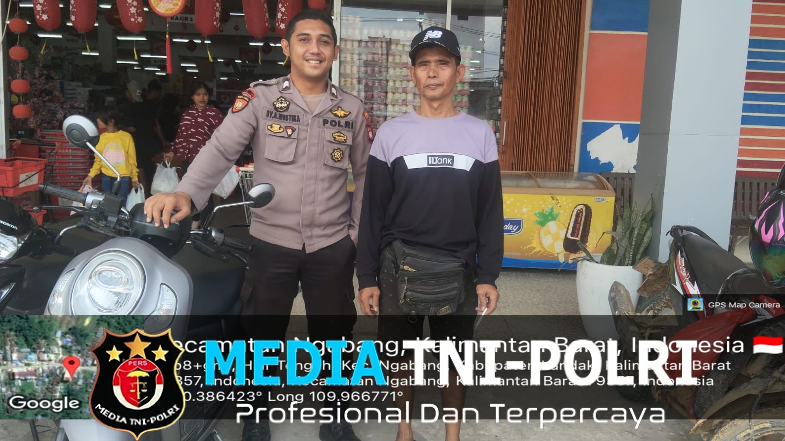 Personil Polsek Ngabang Tetap Ciptakan Situasi Kondusif Lewat Patroli Dialogis Saat Libur Panjang