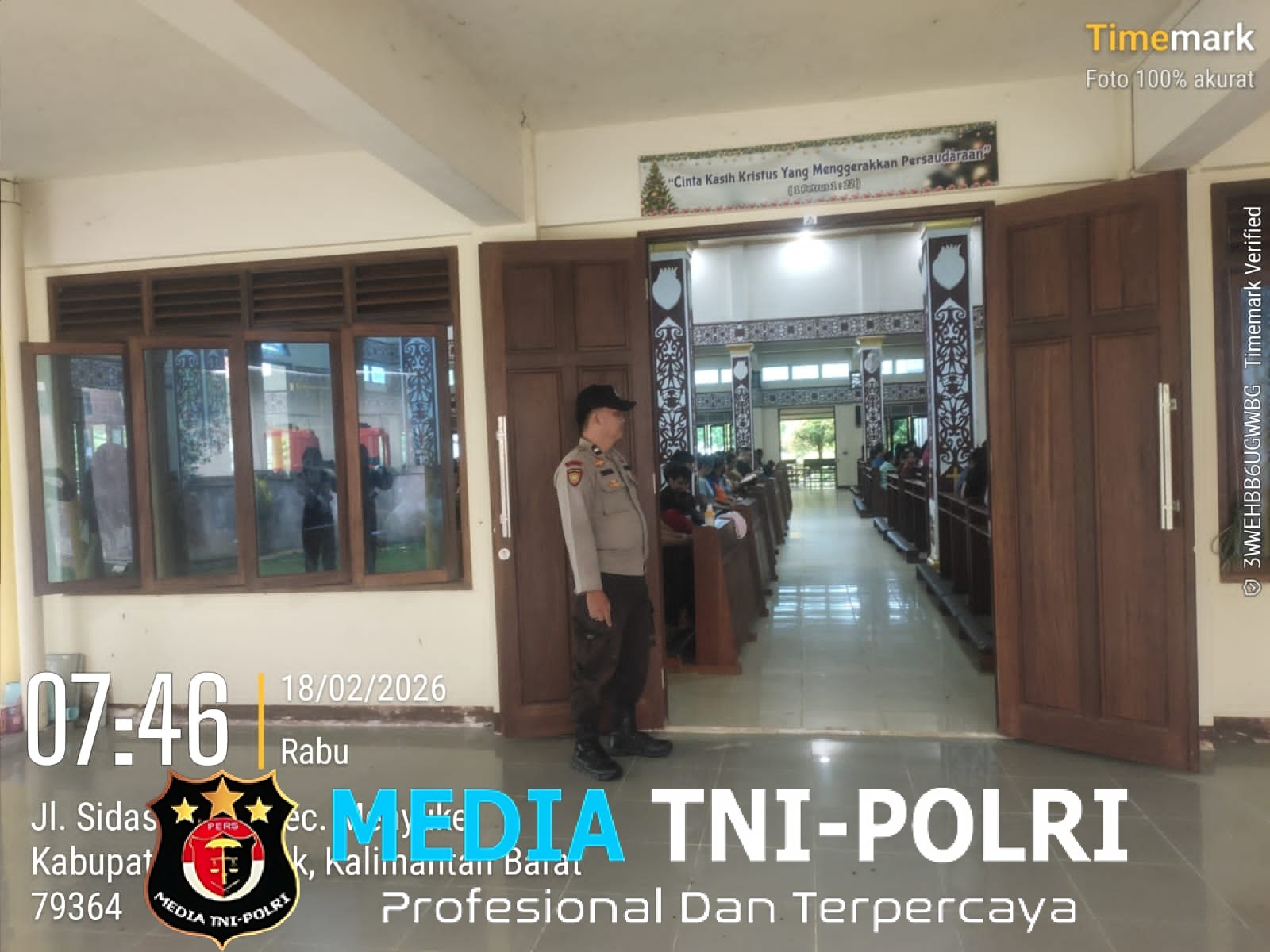 Polsek Menyuke Berikan Pengamanan Ibadah Misa Rabu Abu