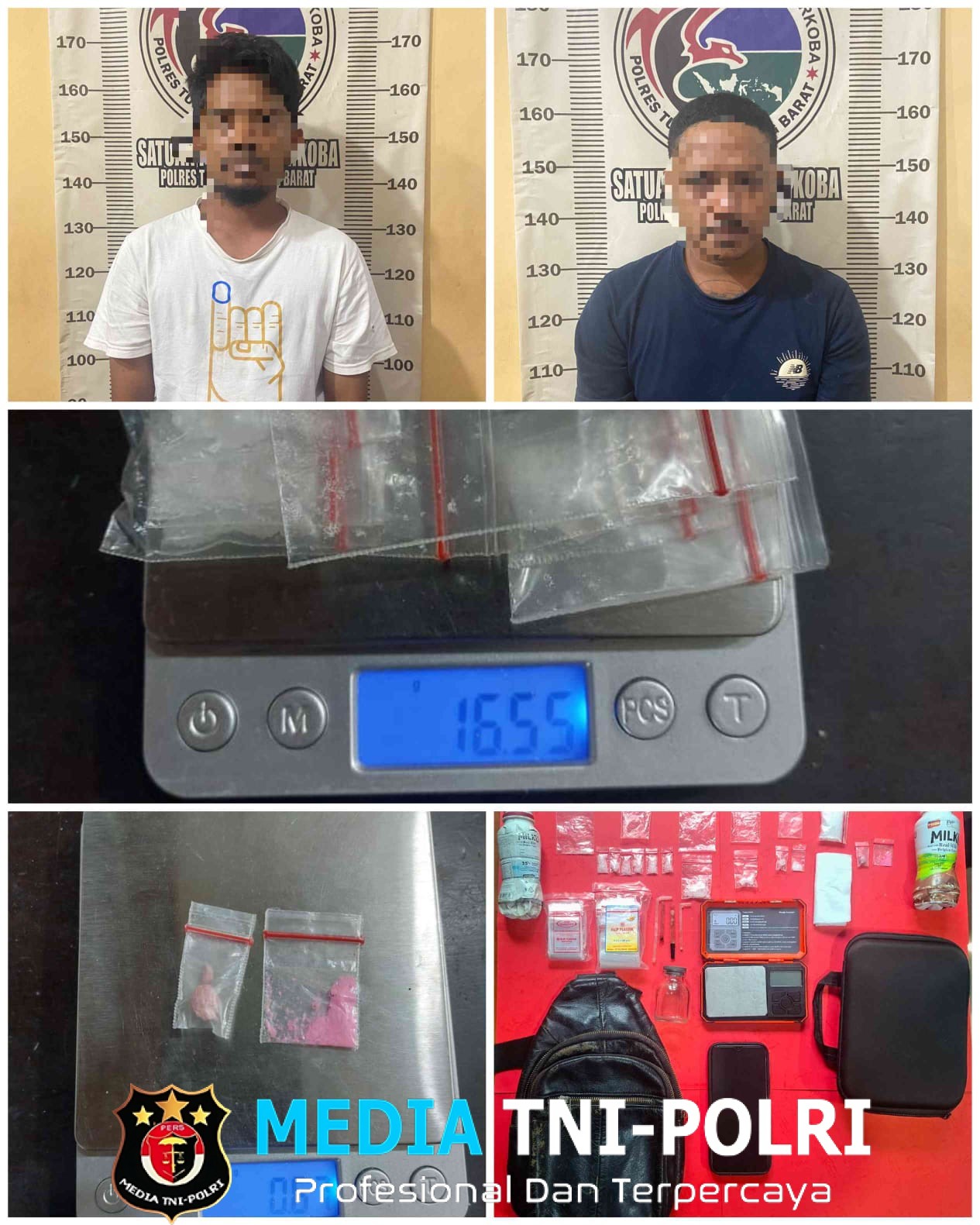 Sat Narkoba Polres Tulang Bawang Barat, Berhasil Ringkus Kembali Dua orang Pria Kedapatan miliki Narkotika