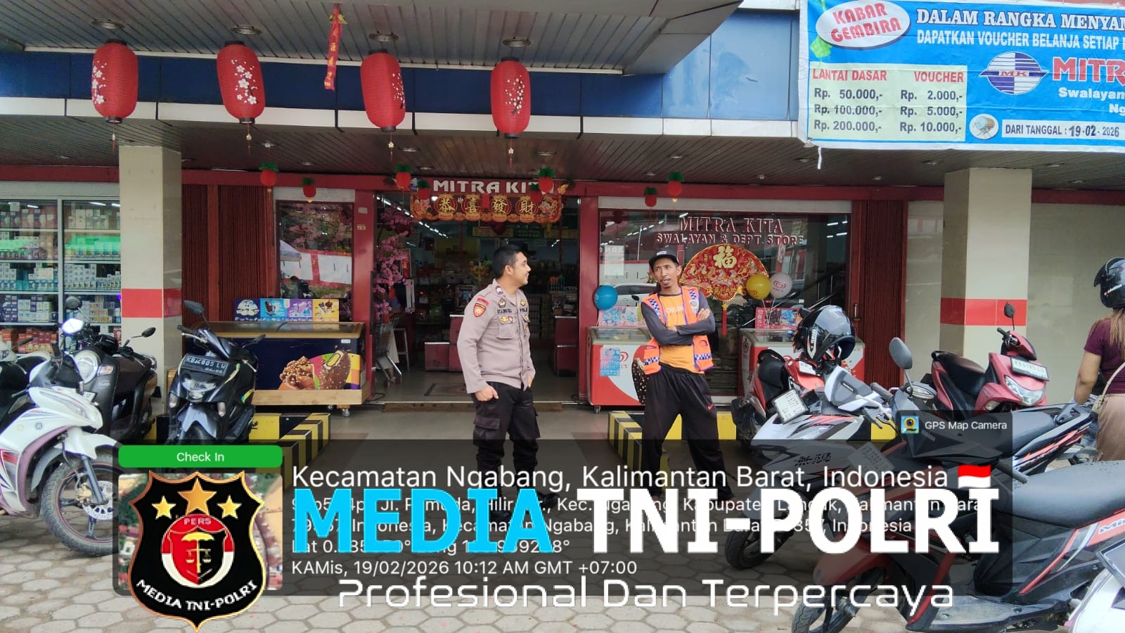 Hari Pertama Dimulainya Berpuasa Personil Polsek Ngabang Tetap Ciptakan Situasi Kondusif Lewat Patroli Dialogis