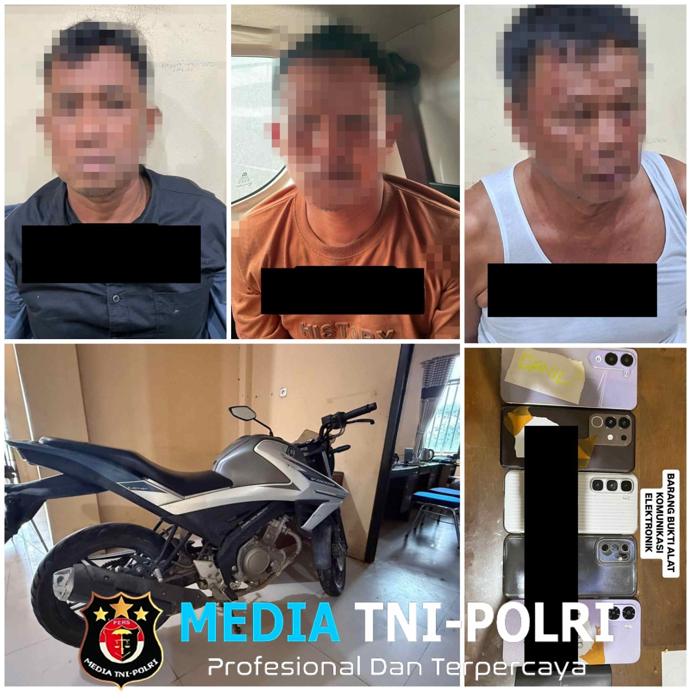 Viral di Medsos, Polres Tulang Bawang Barat Bersama Tim Gabungan Ringkus 3 Orang Pelaku Curas Uang Rp 800 juta di Sumatera Utara