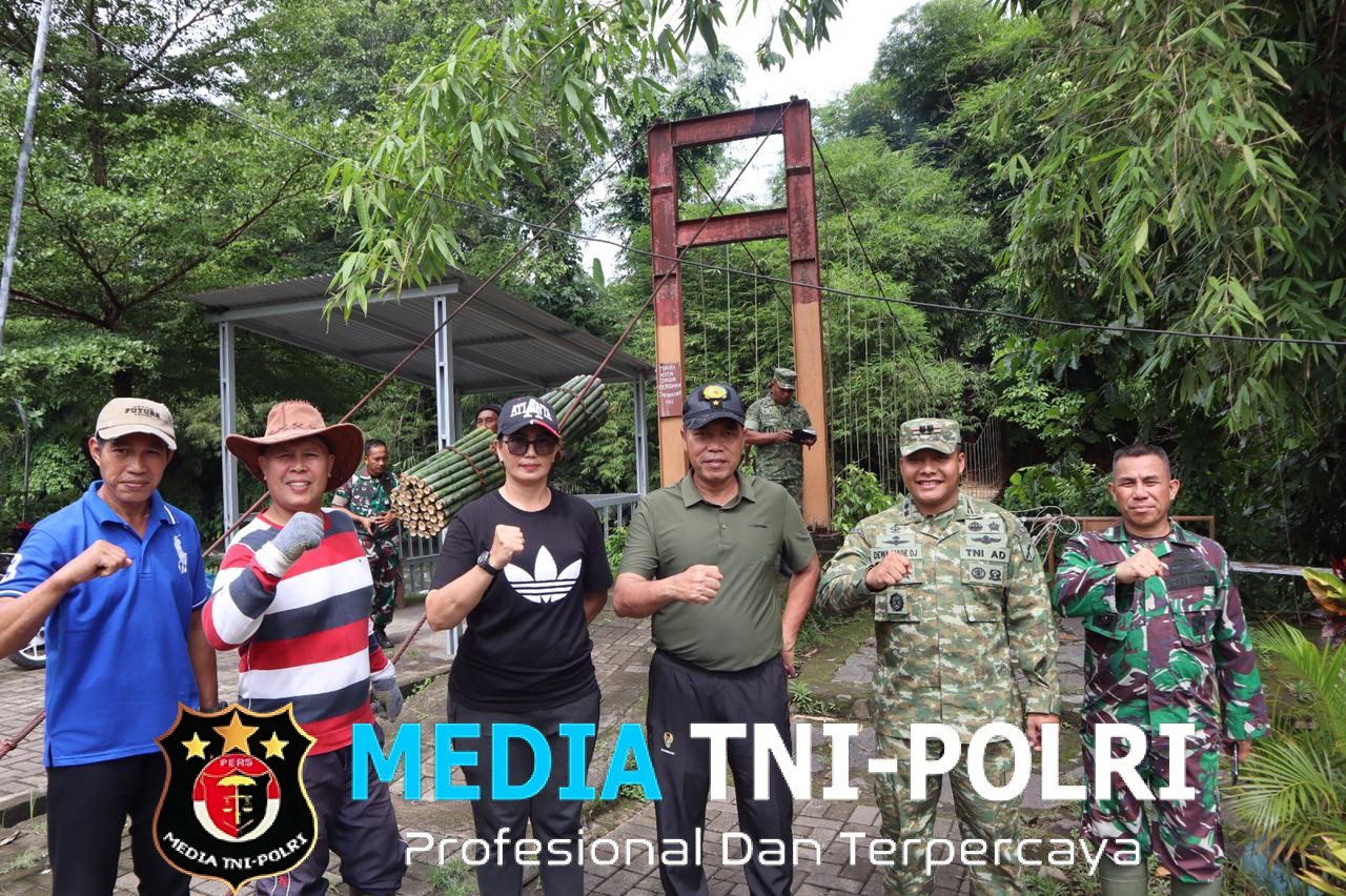 Dandim 1310/Btg Dampingi Danrem 131/Stg Tinjau dan Pastikan Sasaran Pembangunan Jembatan Siap Dibangun