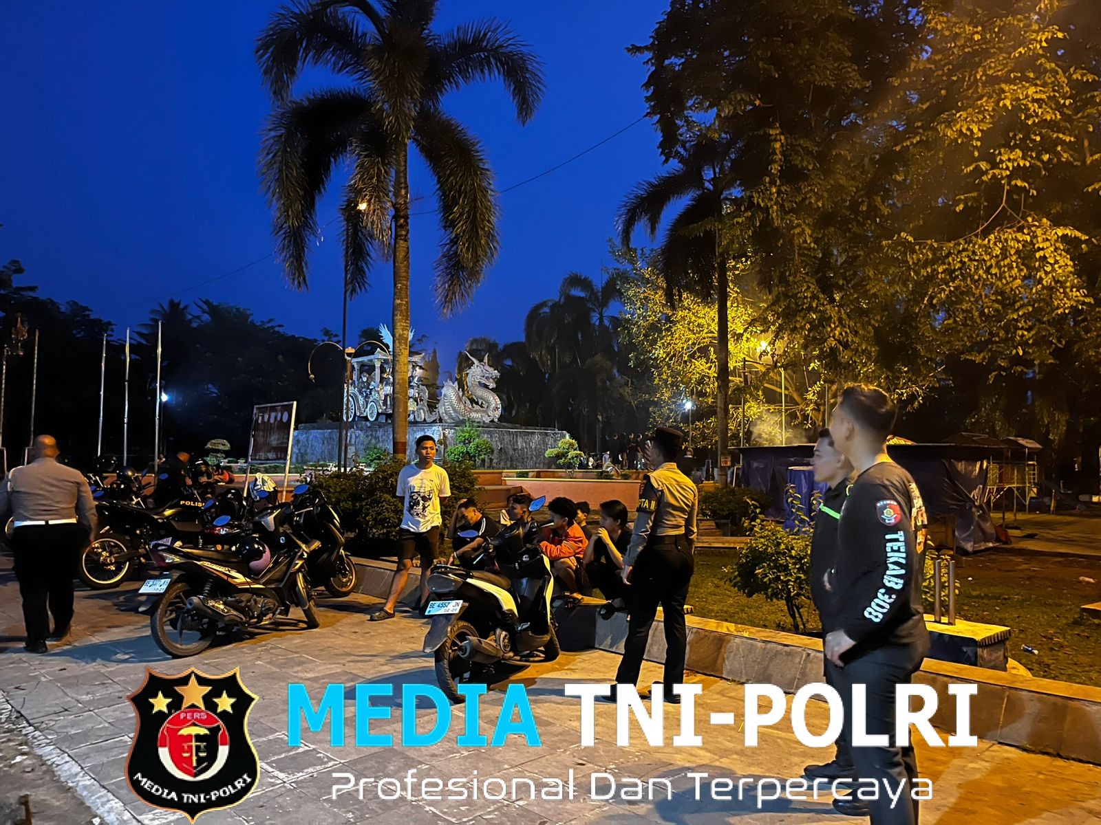 Patroli Rawan Subuh Ramadhan, Sat Samapta Polres Lampung Utara Antisipasi Tawuran dan Gangguan Kamtibmas