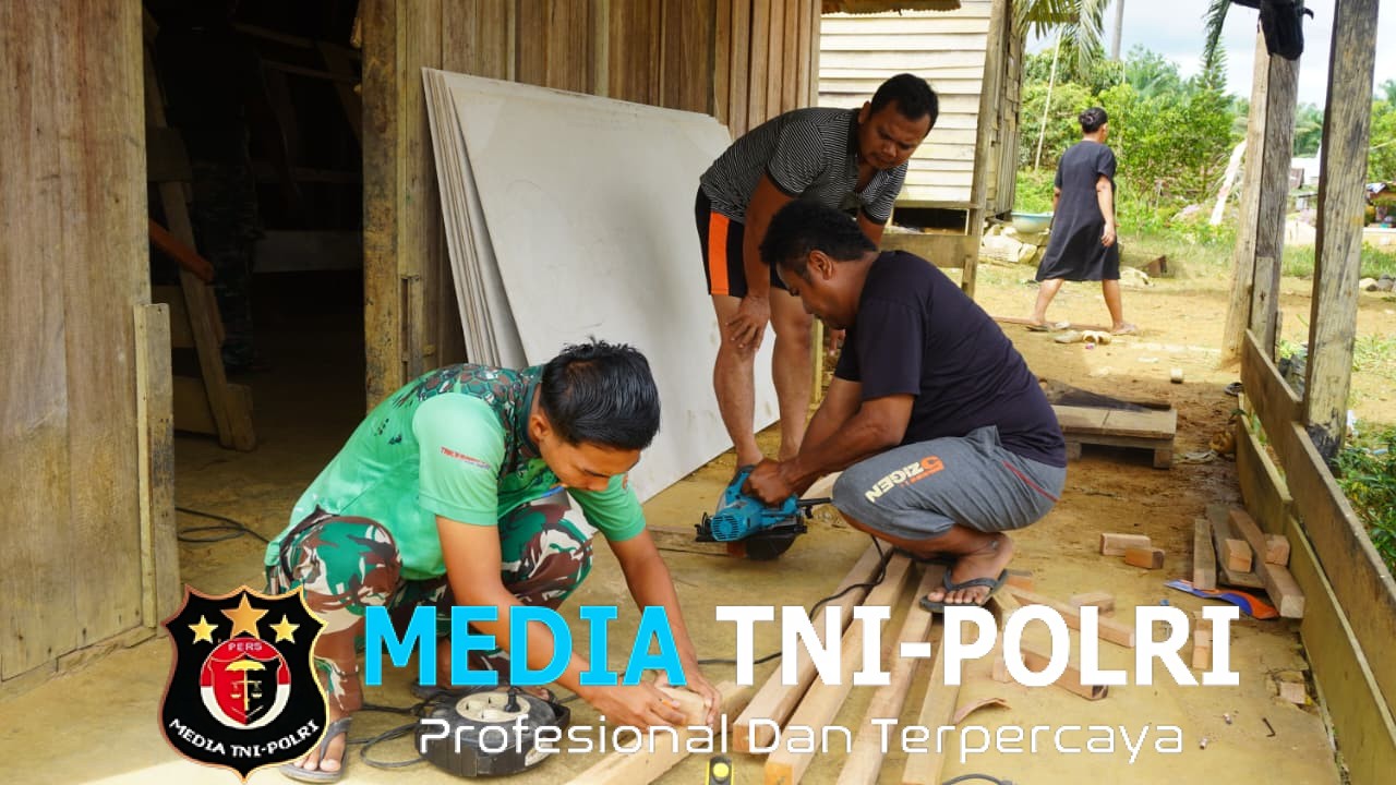 Satgas TMMD Reguler ke-127 Kodim 1015/Sampit Tetap Semangat Kerjakan RTLH Meski Hari Libur