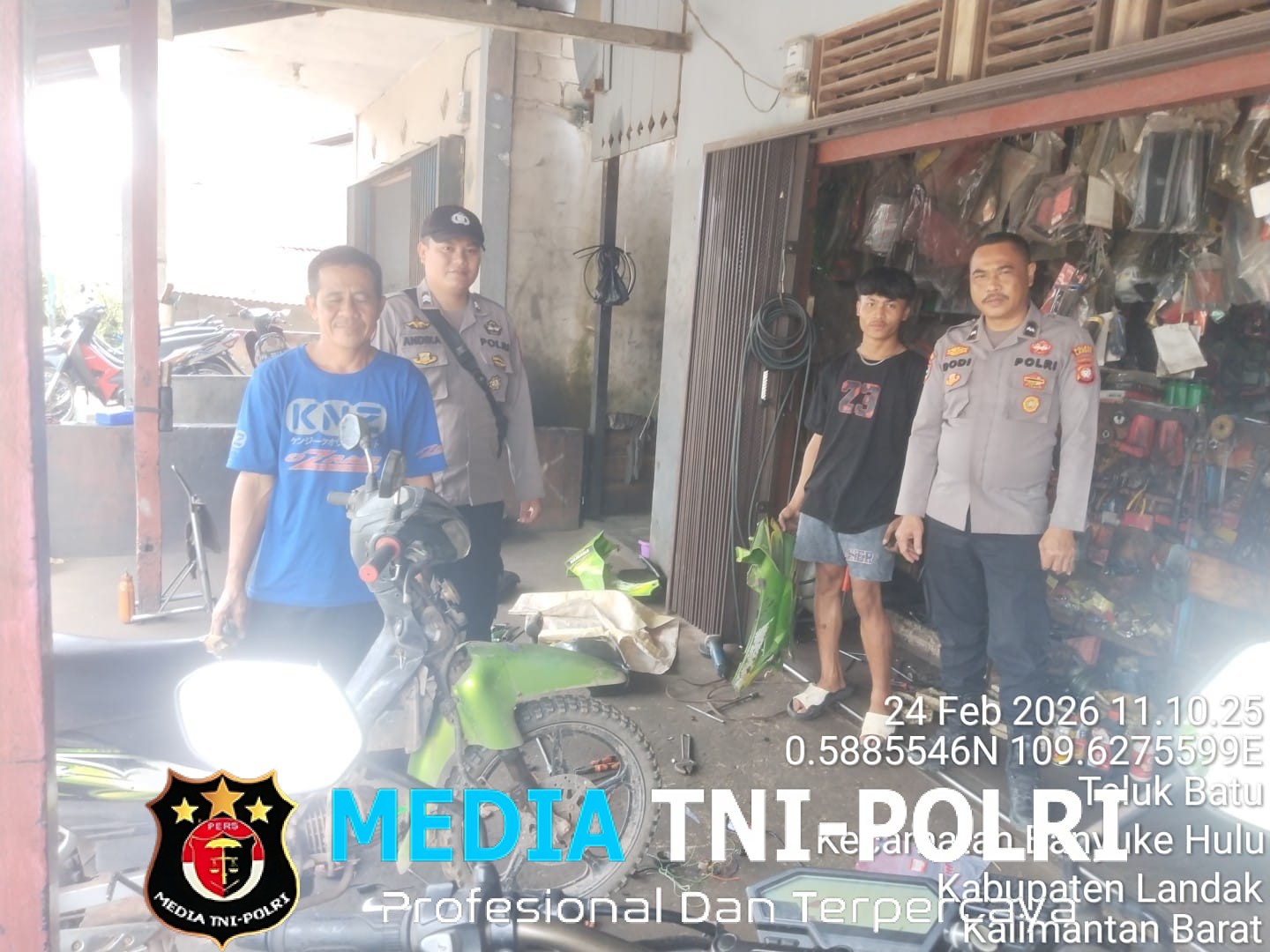 Samapta Polsek Menyuke Imbau Warga Tingkatkan Kewaspadaan Di Siang Hari