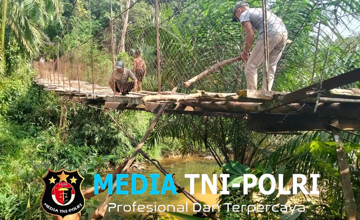 Perbaikan Jembatan Gantung Perintis Sei Kanan Tuntas, Akses Masyarakat Kembali Lancar