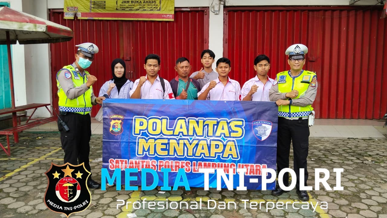 Satlantas Polres Lampung Utara Gelar Polisi Menyapa di Jalan Alamsyah, Edukasi Keselamatan Berlalu Lintas