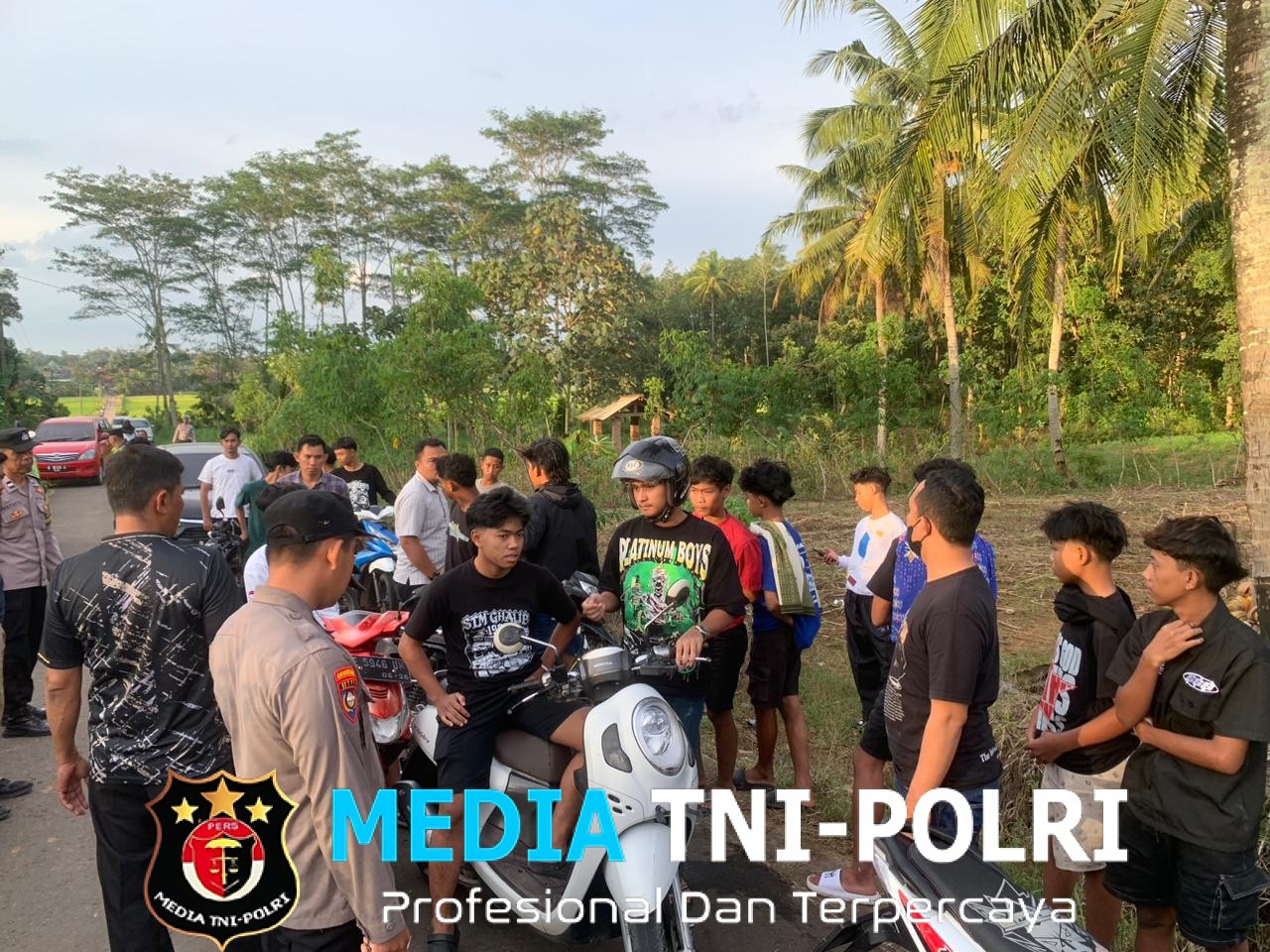 Polisi Kepung Arena Balap Liar Di Sukoharjo Pringsewu, Puluhan Remaja dan Belasan Motor Diamankan