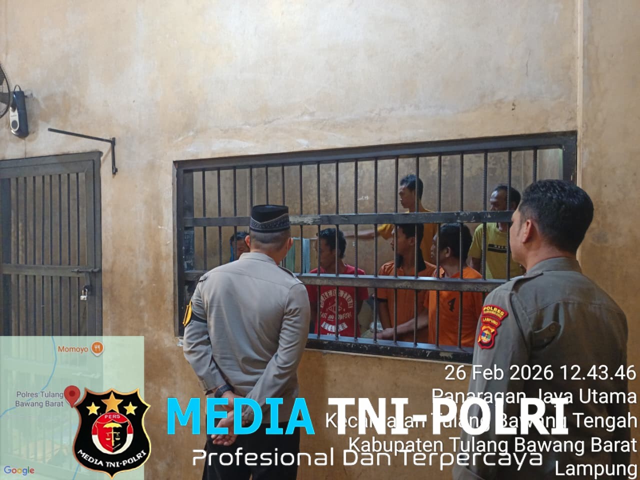 Kapolres Tulang Bawang Barat Cek Ruang Tahanan, Beri Arahan dan Penekanan Personel Jaga