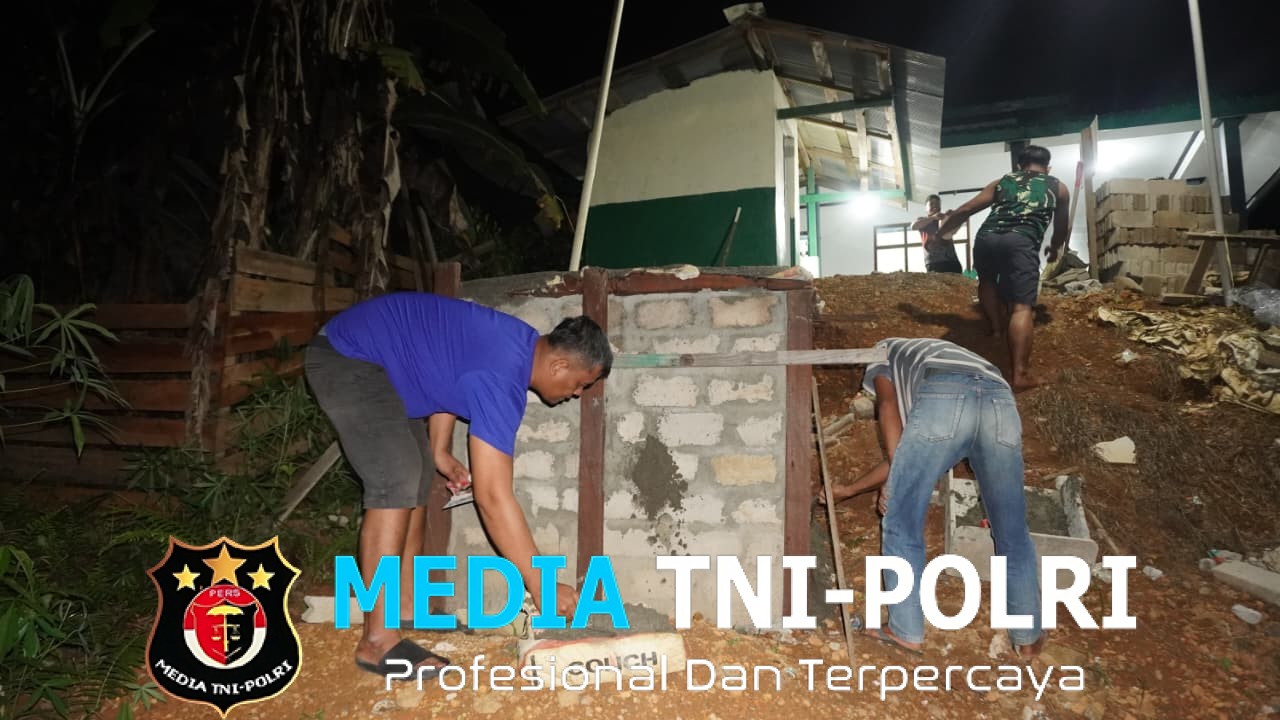 Lembur Hingga Malam, Satgas TMMD 127 Kodim 1015/Sampit dan Warga