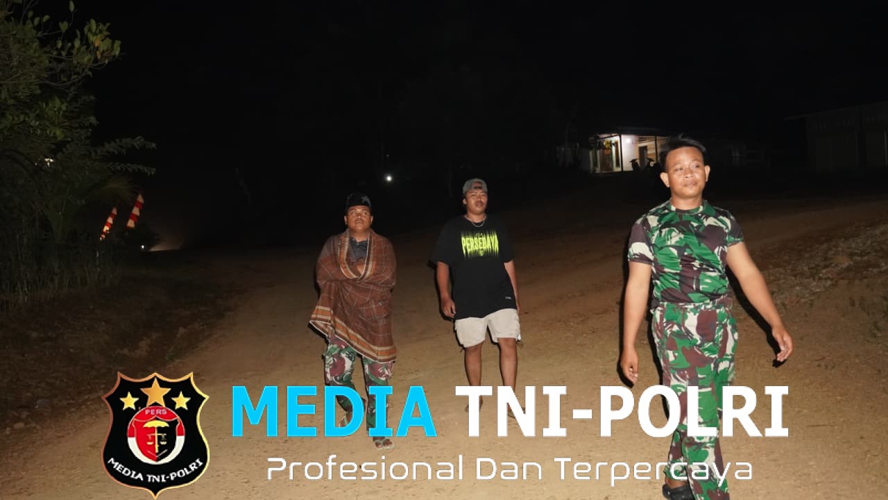 Satgas TMMD Reguler ke-127 Kodim 1015/Sampit Patroli Bangunkan Warga Sahur
